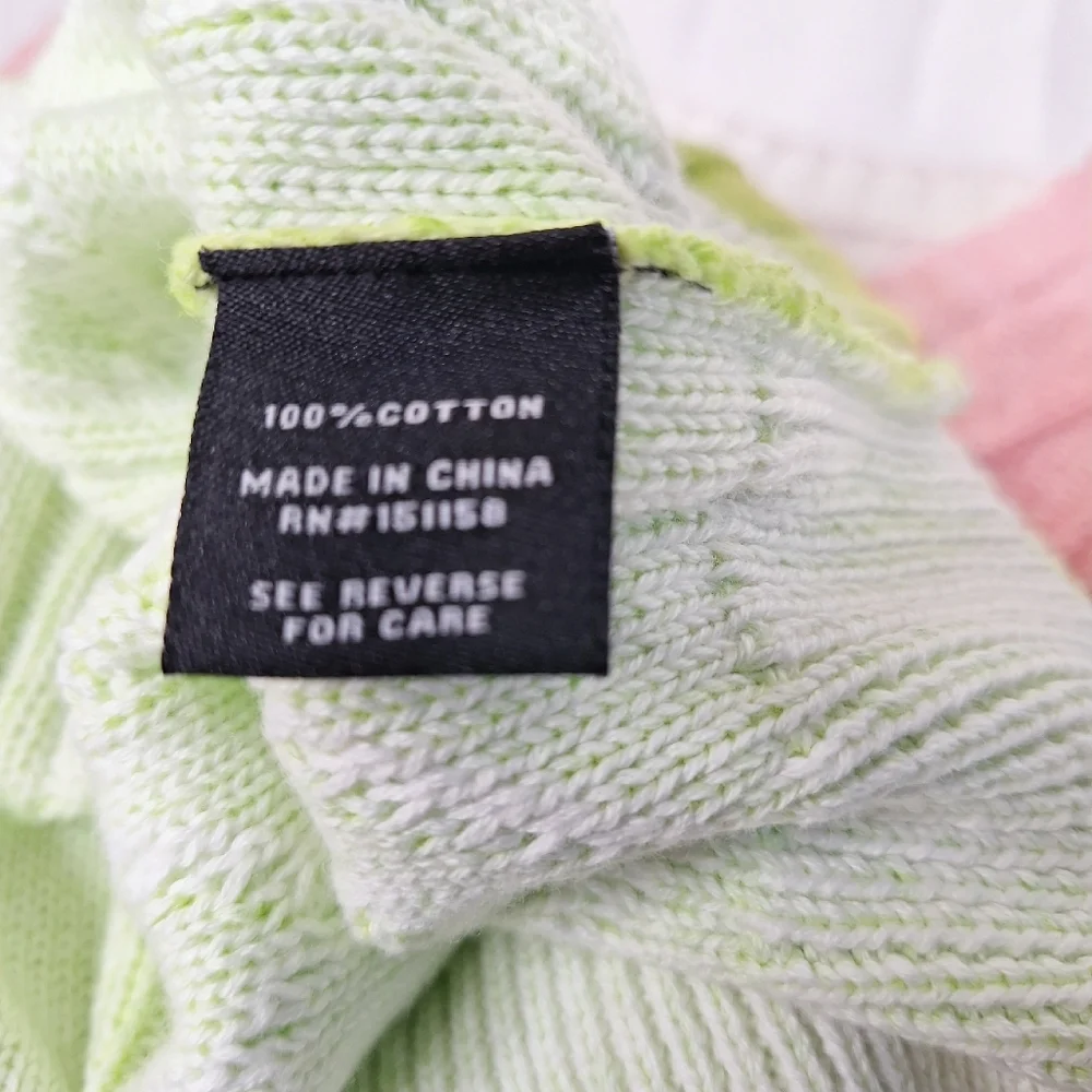 Granola girl, light academia, womens apple green and salmon pink vest. - Picture 8 of 9